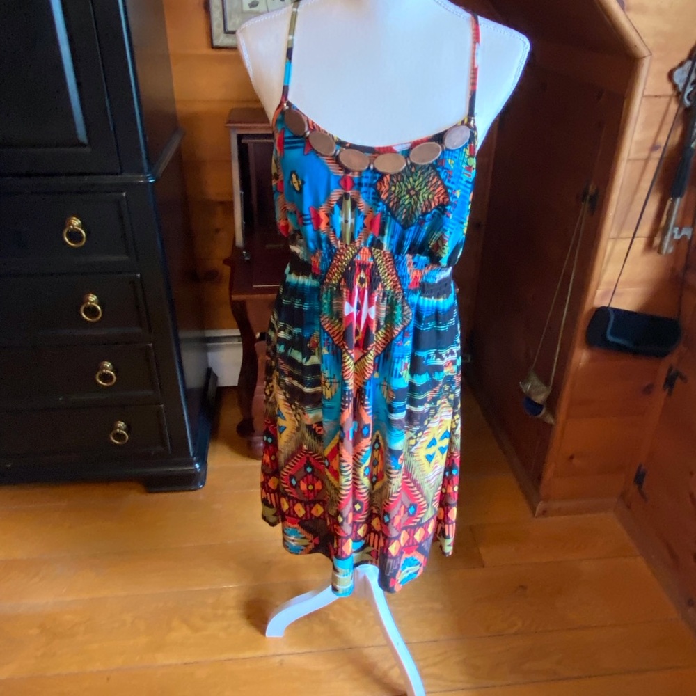 Bison Bisou Aztec Pattern Dress